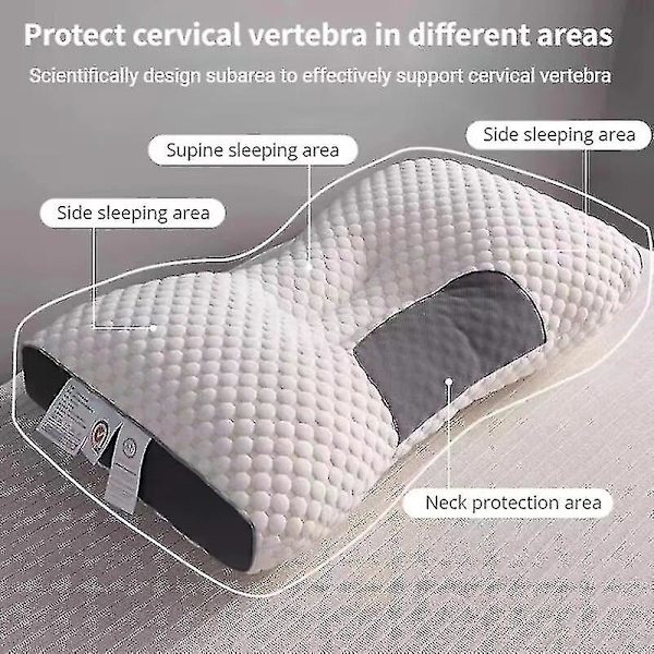 Cervical Ortopedisk Nackkudde Hjälper Sömn Och Skyddar Kudden Nacke Hushåll Sojabönsfiber Spa Massage Kudde För Att Sova Honeycomb shape