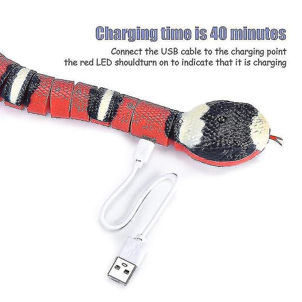 Smart Sensing Slange Katteleker Elektroniske Interaktive Leker For Katter Usb Lading