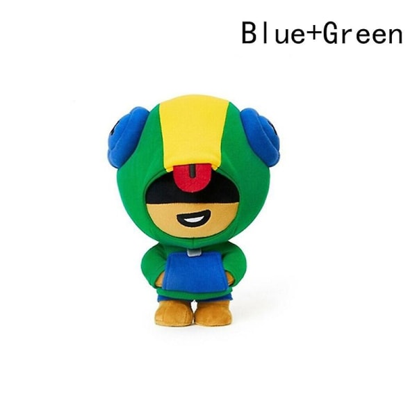 Dukke Mobilspill Wilderness Fighting Card Doll Toy Brawl Stars Stående plysj Blue Green