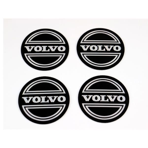 Volvo 56,5 mm fælgemblem til fælge og centerkapsler 4-pak sort