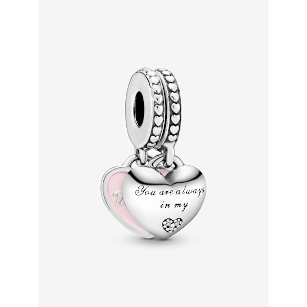 Pandora - Mor & Datter Hjerter Dingle Charm - Sterlingsølv