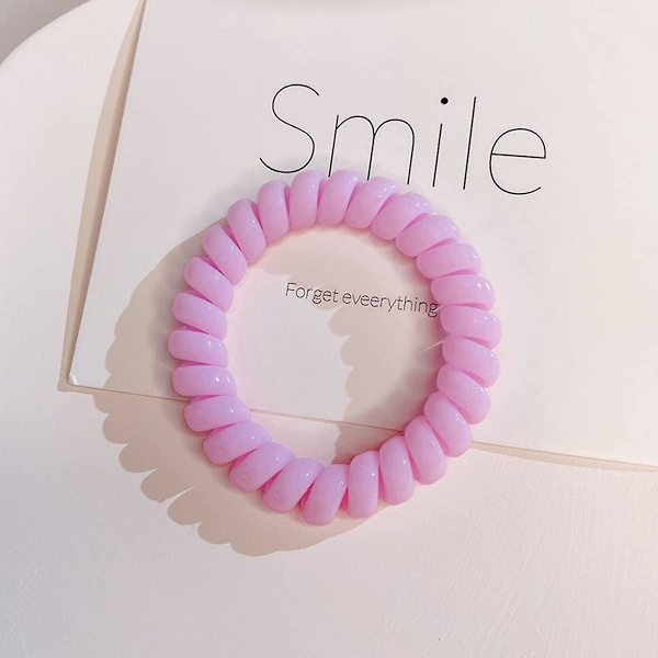 6 stk spiral hårstrikk spiral hårbånd for kvinner tykt hår ingen skade hårtilbehør sporløse spiral hårstrikk elastisk spiral hestehaleholder