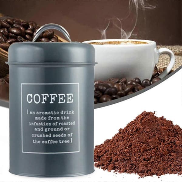 Kaffekrukke Slikkrukke Chokoladekrukke Tørfoder Lufttæt Låg 1,2l Snacks Slik Organizer Køkkenbeholder Til Skabshylde Grå Gray