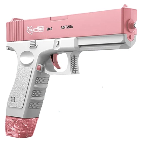 Elektrisk vandpistol Glock Automatisk vandblæser svømmelegetøj - pink 1 big water tank