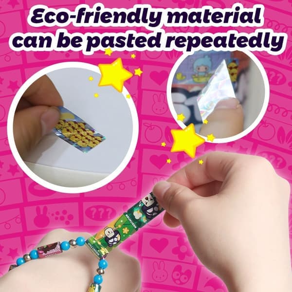 Sticki Rolls Stitch-tarraranneke ja -kaulakoru monivärinen monivärinen
