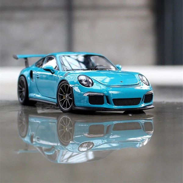 Welly 1:24 Porsche 911 Gt3 Rs Blå Bilmodell Legering Bilmodell Simulering Bildekorasjon Samling Gave Leke Dødstøpt Modell Gutte Leke 918 Spyder SPYDER Concept