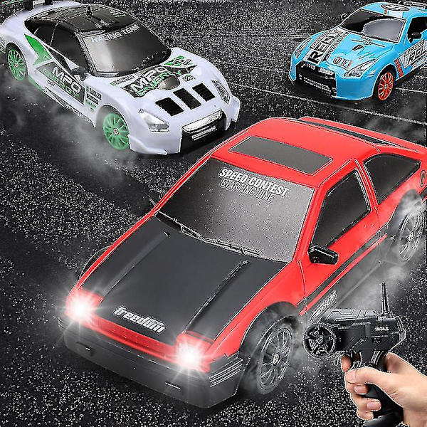 2,4 g Drift Rc Bil 4wd Rc Drift Bil Leksak Fjärrkontroll Gtr Modell Ae86 Fordon Bil Rc Racing Bil Leksak För Barn Julgåvor Bugatti W-1Battery