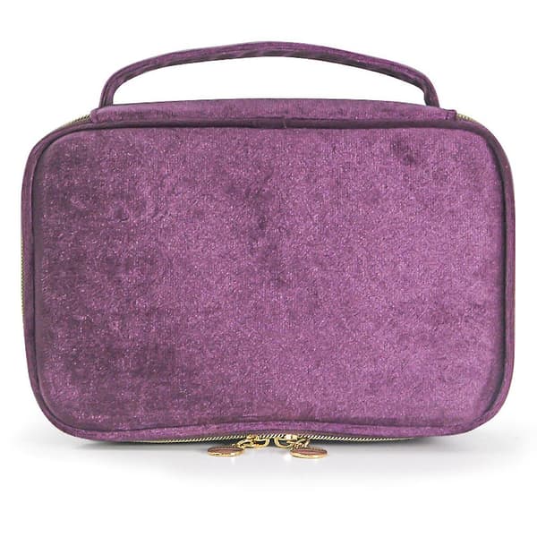 Makeup taske, rejse makeup organizer kosmetiske børste tasker Purple