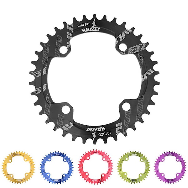 104bcd 32-42t Pyörän Ketjupyörä Mtb Ketjupyörä Kapea Leveä Soikea Pyöreä Hammas Black 32T