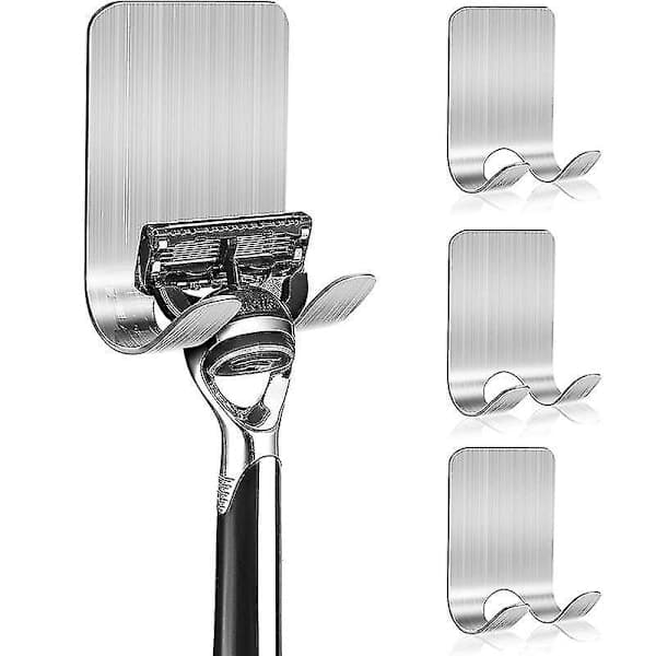 Pcs Razor Blade Holder Razor Hook Stand Self Adhesive Stainless Steel Heavy Duty Tool Storage Hook Bathroom Kitchen Organizer