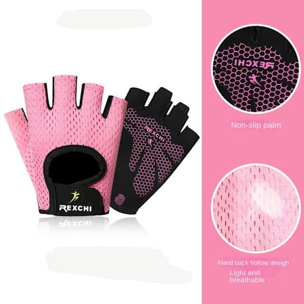 Halvfingerhansker Yoga-hansker black M
