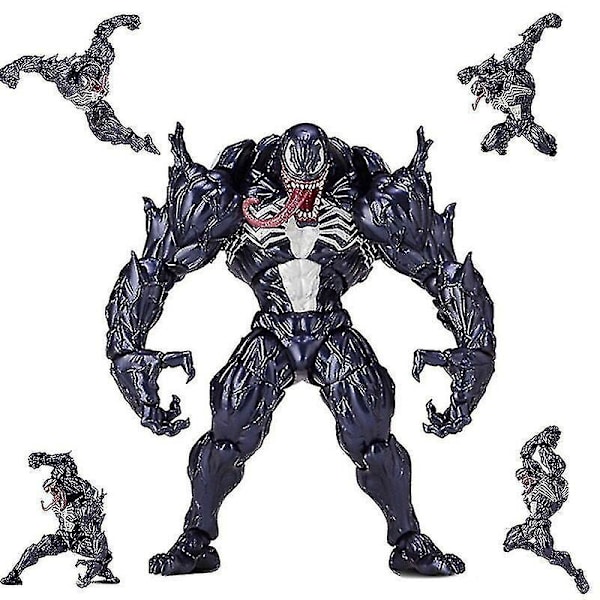 Anime hånd-me-down sort Venom dukke model legetøj samlet stil model (16cm) Red