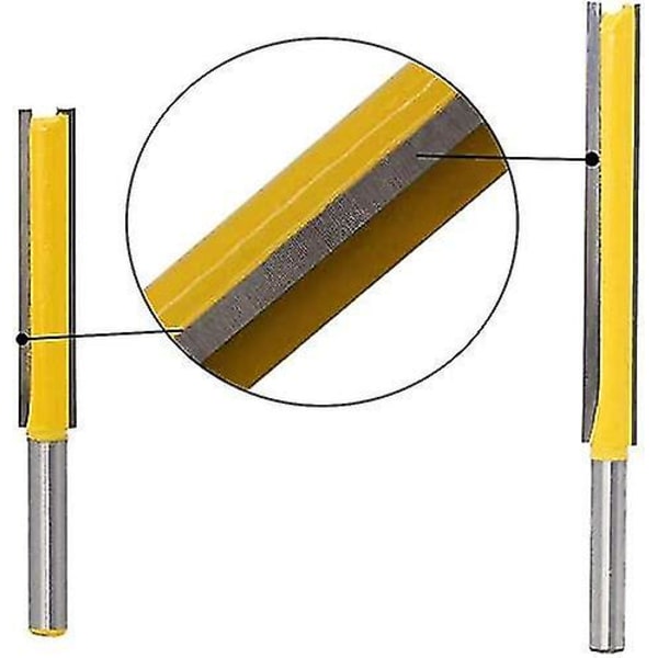 2 stk. 6,35 mm skaft flush trim fræser bits ekstra lang hårdmetal træbearbejdning fræser 50 mm 76 mm Hy