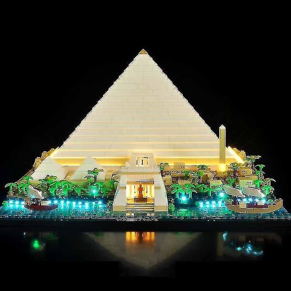 1476 stk. Den store pyramiden i Giza 21058 byggeklosser berømt modell byarkitektur gatevisning murstein sett leker gave Only Light