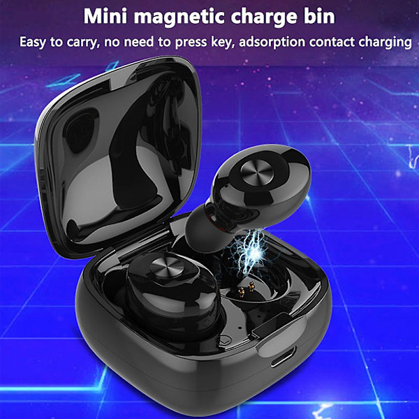 Langattomat nappikuulokkeet, vedenpitävät Bluetooth Hifi Stereo Sound Bluetooth -kuulokkeet korvan sisään latauskotelolla ja sisäänrakennetulla mikrofonilla urheiluun juoksuun.