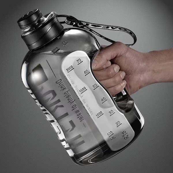 2,7L Vannflaske for Fotturer Fitness Utendørs Treningsflaske (FMY) Grey