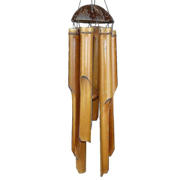 Wind Chimes bambus, flott lyd, dekorativt for hagen og balkongen (hy)