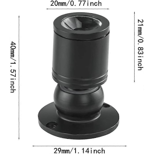 Mini Led Upotettava valaisin 1w Mini Upotettu kattospotti Driverilla 100-265v Ac ,10kpl[energialuokka A+] (musta, lämmin valo)