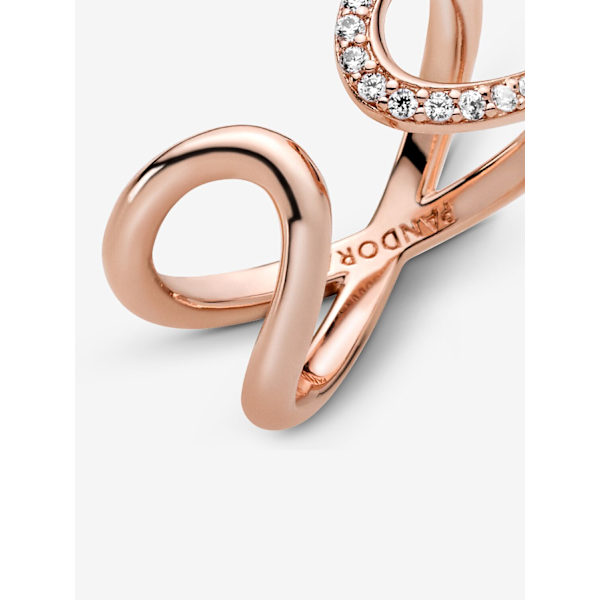 Pandora - Wrapped Open Infinity Ring - 14k rosaguld plating Circumference: 54mm