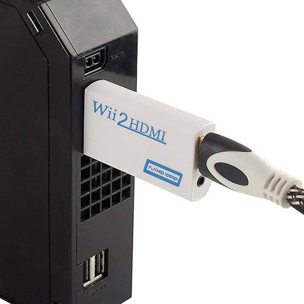 Nintendo Wii HDMI-sovitin - Full HD 1080p valkoinen
