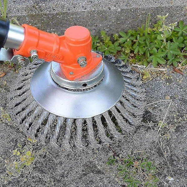 200mm Ståltrådsborste Trädgård Ogräsborste Gräsklippare Gräsätare Trimmerborste Röjsågsverktyg Trädgård Grästrimmerhuvud Ogräsborste 8in