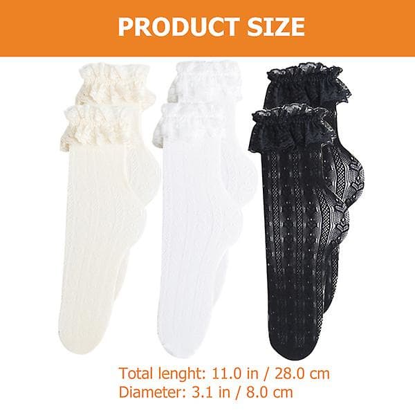 3 par damsockor spetsankelsockor sommarsockor andningsbara nätsockor