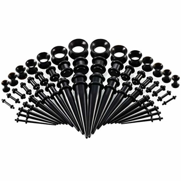 Punk Tapers Kit Plugs Stretching Set Tunnel Ears Expansion 50 Stk