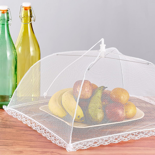 5 Mesh Pop-Up Matkåp för Kök, Picknick, Camping - Insekts- och Flugsäker Fint Mesh-Skärmöverdrag Hopvikbara Tält, Nätmatöverdrag Pop Up Tallriksöverdrag