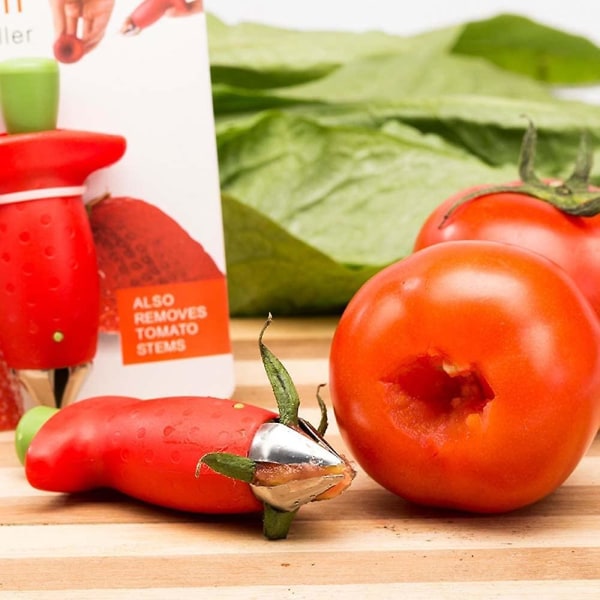 Jordgubbsskalare, jordgubbsskalare, stjälk- och lövborttagare Multi för fruktborttagning (2st, röd)