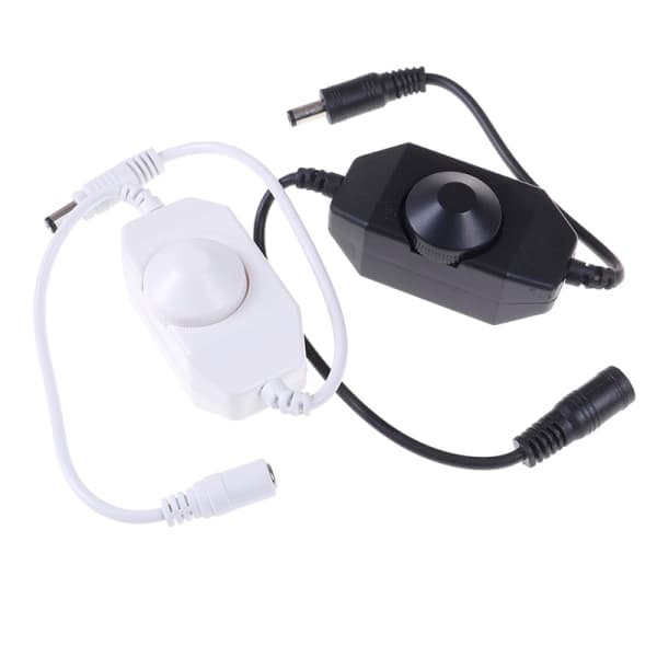 1X Dimmer Lysstyrke Justerbar Kontroll for Led Strip Svart