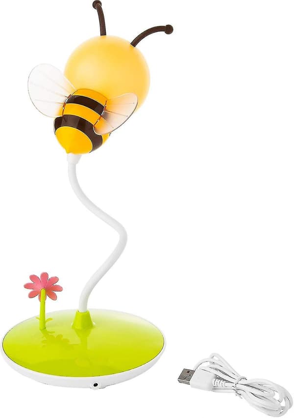 Newway Bee LED nattlys, bærbart berøringslys, søt humlebie, fleksibel, dimmbar, sensor, USB