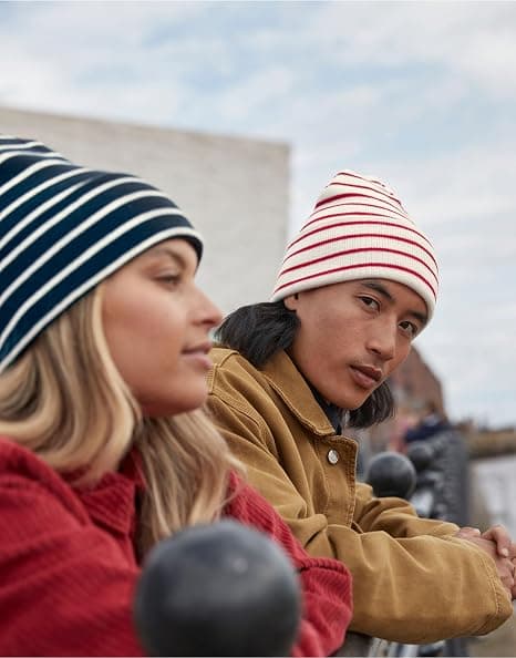 Mössa i fransk bretonsk stil med ränder, unisex