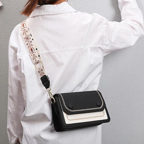 Liten crossbody-väska för kvinnor - Handväska - Tvåfärgad modedesign black