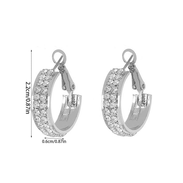 2 pairs of lymph white magnet earrings with diamonds