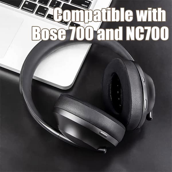 INF Øreputer for Bose 700/NC700 kunstlær 1 par Black