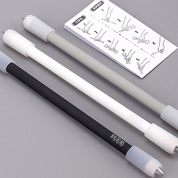 Uusi Spinning Pen Pyörivä pelikuulakärkikynä White