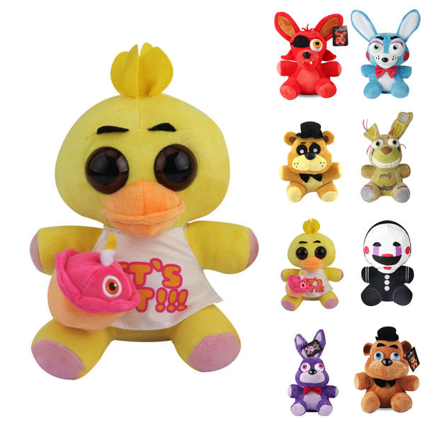 FNAF Plysch Five Nights at Freddy's Bear Foxy Gosedjur Leksak Barn Present Maskerad Man Masked man