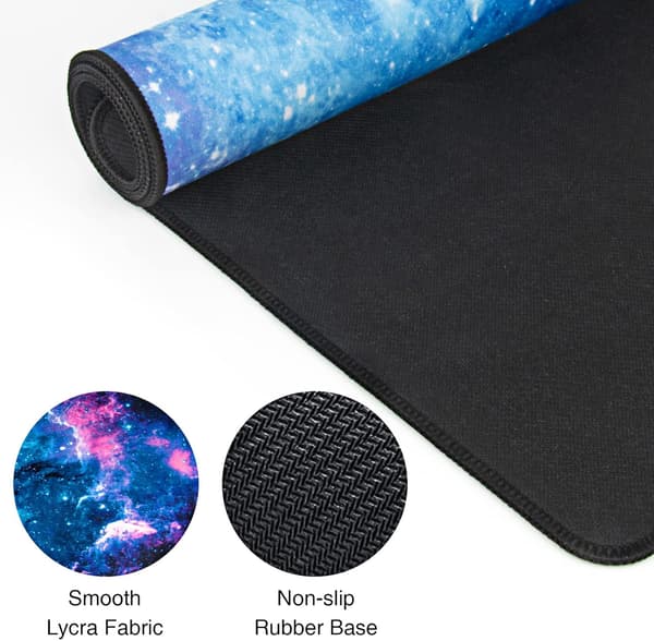 Musematte (800 * 300 * 3 MM) Utvidet stor musematte Skrivebordsmatte, Sømkantede musematte, Sklisikker gummibase, XL spillmusematte for kontor og hjem