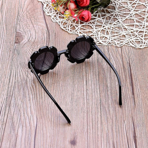 Barn Round Flower Solbriller Jenter Søte strandbriller Retro Kid Anti-uv Beach Eyewear