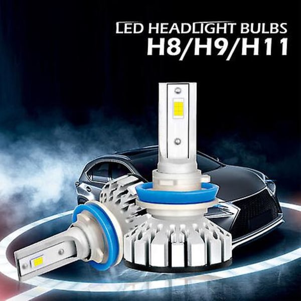 Led-strålkastare Lampor H11 H8 H9 Hb2 9003 6000k 8000lm Allt-i-ett-konverteringsljussats för bil Trunk Suv - H11 H8 H9 (hy)