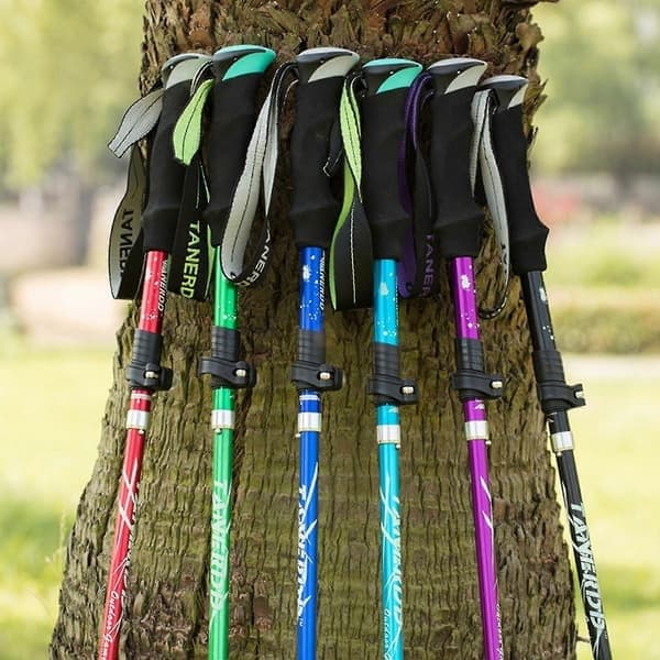 5-delt sammenleggbar turstav vandrestav Naturehike Antishock lyseblå 95-110cm sky blue 95-110cm