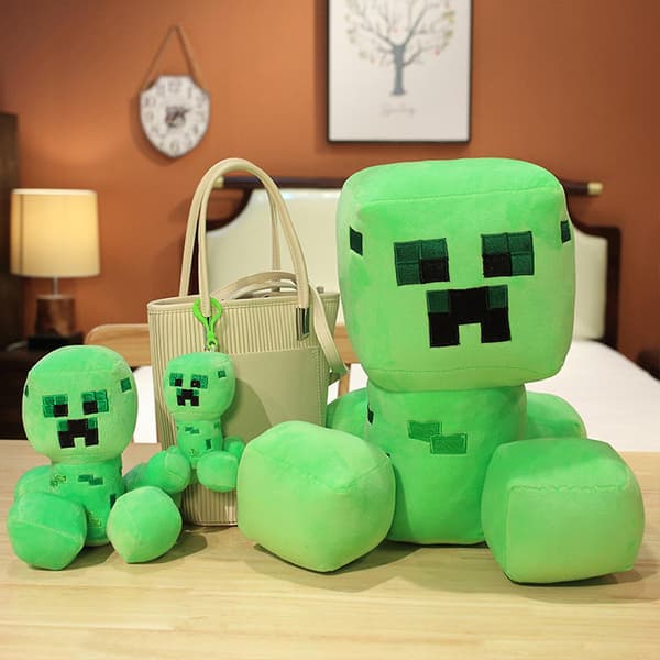 Minecrafts Creeper Plys Legetøj Rundt Om Spillet 23cm blue