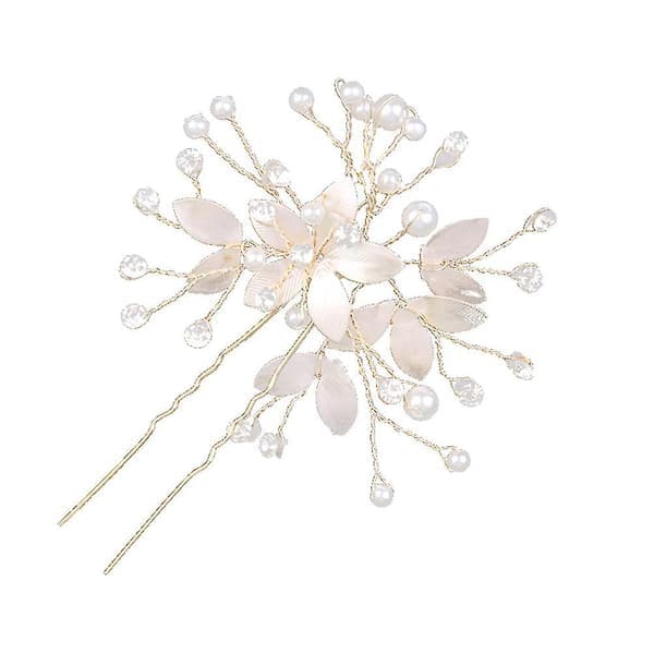2 stk Hårpinner Brudefrisyrer Rhinestone Hårspenner Bryllupskrystallhårnåler