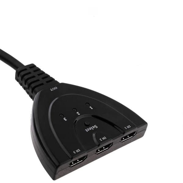 HDMI switch, 3-vejs Sort