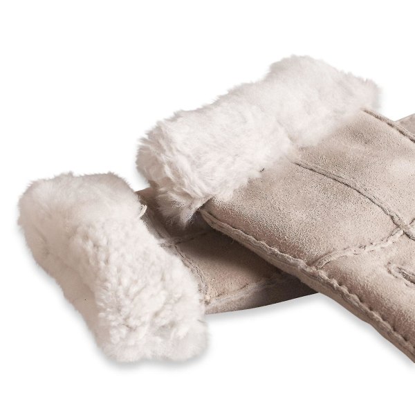 Nordvek Womens Merino Sheepskin Gloves - Soft Suede Turnover Cuff  321-100