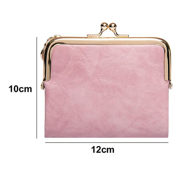 Vintage Multifunktionell Fällbar Plånbok pink