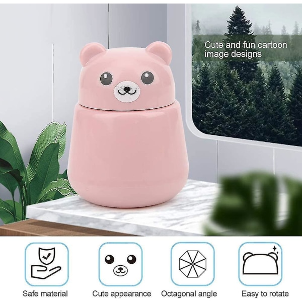 Pillerkross, Bärbar söt djur pillerkross, Baby medicin tablettkross slipanordning (rosa) Hy
