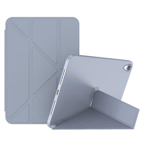 Magneettinen absorptio Origami Smart TPU + PU-nahkainen tablettikotelo iPad minille (2021) Light Grey