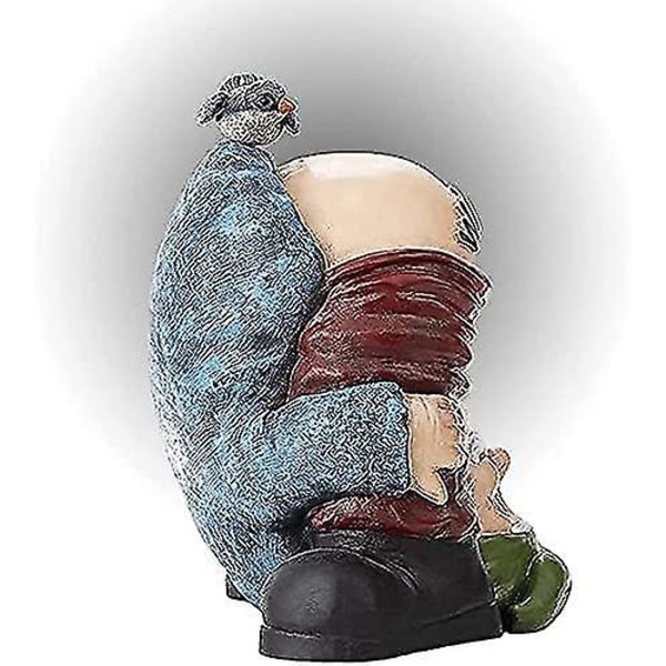 Velkommen hagegnomer ornamenter-hagegnomstatue, morsom vanntett harpiksdverghåndverk for plenpynt, innendørs eller utendørs dekorasjoner Hy