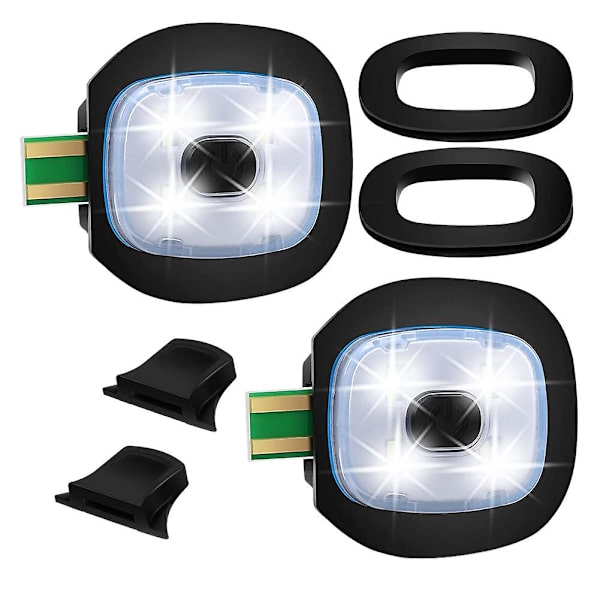 2 kpl USB-ladattavaa valoa LED-pipohattuun, vaihdettava otsalamppuhattu DIY-hattuvalo miehille ja naisille